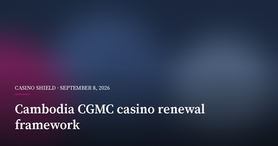 Cambodia Drafts Casino Renewal Framework