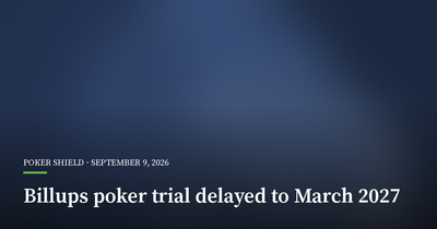Billups Poker Trial Pushed to March 2027
