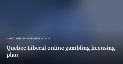 Quebec Liberal Plan Would License Online Gambling and Fund Treatment Body