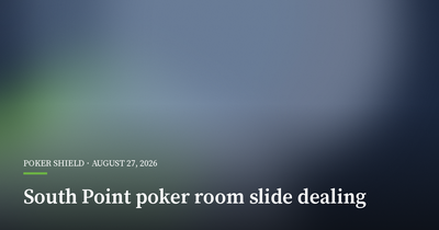 South Point Adopts Slide Dealing to Curb Poker Cheating