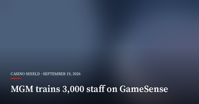 MGM Trains More Than 3,000 Staff to Spot Problem Gambling