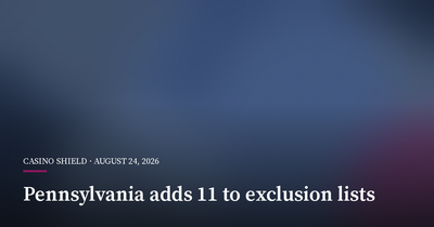 Pennsylvania Adds 11 to Gambling Exclusion Lists
